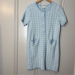 Free AssemblyTweed shift Sweater dress scallop detail‎ pockets Hidden button S